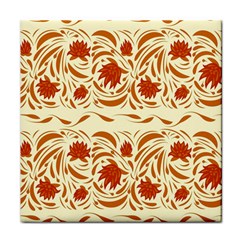 Ornamental Flowers Face Towel by Eskimos