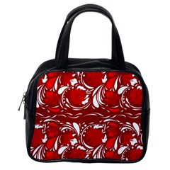 Red Ethnic Flowers Classic Handbag (one Side) by Eskimos