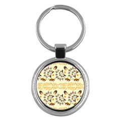 Decorative flowers Key Chain (Round)