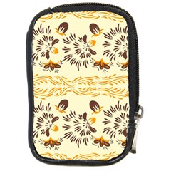 Decorative flowers Compact Camera Leather Case