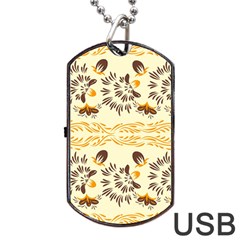 Decorative flowers Dog Tag USB Flash (Two Sides)
