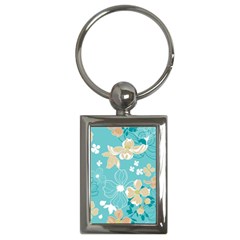 Floral Pattern Key Chain (Rectangle)