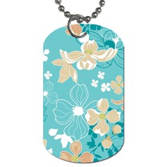 Floral Pattern Dog Tag (One Side)