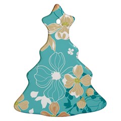 Floral Pattern Christmas Tree Ornament (Two Sides)