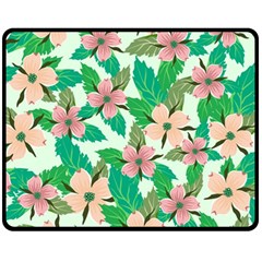 Floral Pattern Fleece Blanket (Medium) 