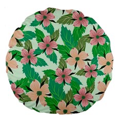 Floral Pattern Large 18  Premium Flano Round Cushions