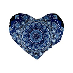Mandela Flower Standard 16  Premium Heart Shape Cushions