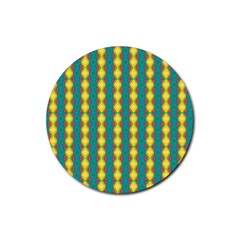 Native American Pattern Rubber Round Coaster (4 Pack)  by ExtraGoodSauce