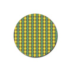 Native American Pattern Rubber Round Coaster (4 Pack)  by ExtraGoodSauce