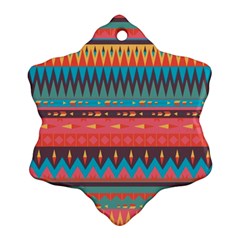 Native American Pattern Snowflake Ornament (two Sides) by ExtraGoodSauce