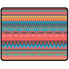 Native American Pattern Double Sided Fleece Blanket (medium)  by ExtraGoodSauce