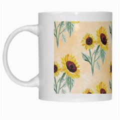 Sunflowers Pattern White Mugs by ExtraGoodSauce