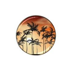 Sunset Palm Trees Beach Summer Hat Clip Ball Marker