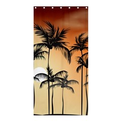 Sunset Palm Trees Beach Summer Shower Curtain 36  x 72  (Stall) 