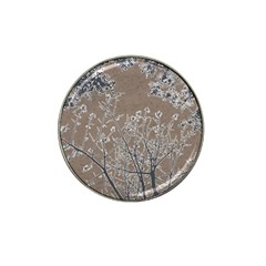 Linear Textured Botanical Motif Design Hat Clip Ball Marker by dflcprintsclothing