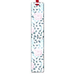 Cute Light Pink And Blue Modern Rose Pattern Large Book Marks by Grafftimi