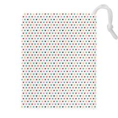 Hearts Pattern Drawstring Pouch (4xl) by designsbymallika