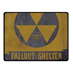 Fallout Shelter In Basement Radiation Sign Fleece Blanket (small) by WetdryvacsLair
