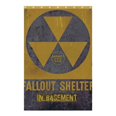 Fallout Shelter In Basement Radiation Sign Shower Curtain 48  X 72  (small)  by WetdryvacsLair