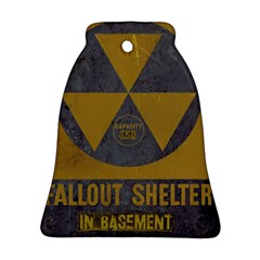 Fallout Shelter In Basement Radiation Sign Ornament (bell) by WetdryvacsLair