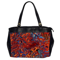 Phoenix in the Rain Abstract Pattern Oversize Office Handbag (2 Sides)