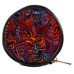 Phoenix Rising Colorful Abstract Art Mini Makeup Bag