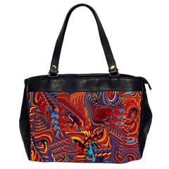 Phoenix Rising Colorful Abstract Art Oversize Office Handbag (2 Sides)