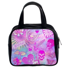 Pink Scull Classic Handbag (two Sides)