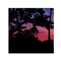 Sunset Landscape High Contrast Photo Small Satin Scarf (square) by dflcprintsclothing
