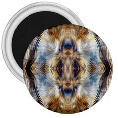Retro Hippie Vibe Psychedelic Silver 3  Magnets by CrypticFragmentsDesign
