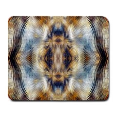 Retro Hippie Vibe Psychedelic Silver Large Mousepads by CrypticFragmentsDesign