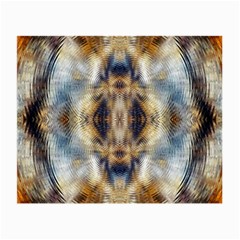 Retro Hippie Vibe Psychedelic Silver Small Glasses Cloth (2 Sides) by CrypticFragmentsDesign