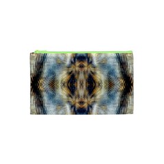 Retro Hippie Vibe Psychedelic Silver Cosmetic Bag (xs)