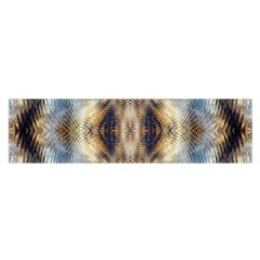 Retro Hippie Vibe Psychedelic Silver Satin Scarf (oblong) by CrypticFragmentsDesign