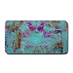 Retro Hippie Abstract Floral Blue Violet Medium Bar Mats by CrypticFragmentsDesign