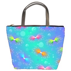 Non Seamless Pattern Blues Bright Bucket Bag