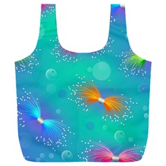 Non Seamless Pattern Blues Bright Full Print Recycle Bag (xxl)