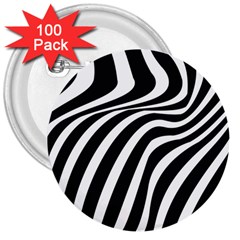 Wave Line Curve 3  Buttons (100 Pack) 