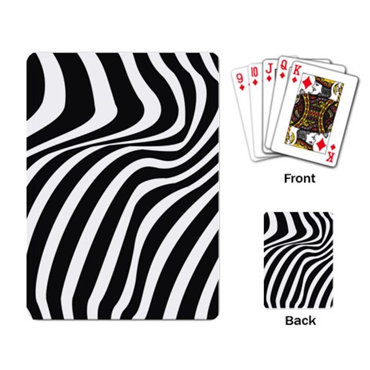 Wave Line Curve Playing Cards Single Design (Rectangle)