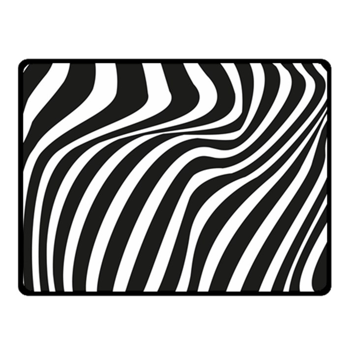 Wave Line Curve Fleece Blanket (Small)