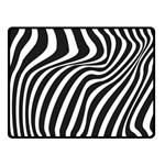 Wave Line Curve Double Sided Fleece Blanket (Small)  45 x34  Blanket Back