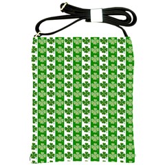 Clover Leaf Shamrock St Patricks Day Shoulder Sling Bag