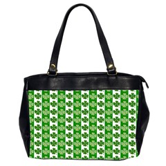 Clover Leaf Shamrock St Patricks Day Oversize Office Handbag (2 Sides)