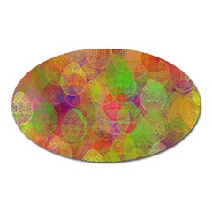 Easter Egg Colorful Texture Oval Magnet