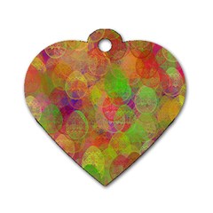 Easter Egg Colorful Texture Dog Tag Heart (two Sides)