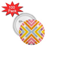 Line Pattern Cross Print Repeat 1 75  Buttons (100 Pack)  by Dutashop