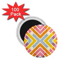 Line Pattern Cross Print Repeat 1 75  Magnets (100 Pack) 