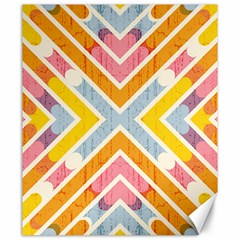 Line Pattern Cross Print Repeat Canvas 20  X 24 