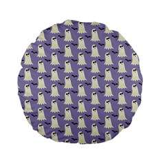 Halloween Ghost Bat Standard 15  Premium Flano Round Cushions