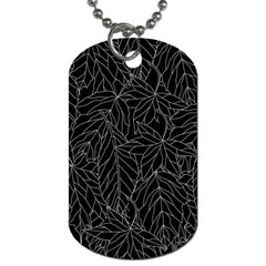 Autumn Leaves Black Dog Tag (two Sides)